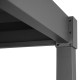 Pavillon mit Lamellendach STEEL aus verzinktem Stahl freistehend in Anthrazit 3x3m - X-METAL