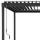 Pavillon mit Lamellendach STEEL aus verzinktem Stahl freistehend in Anthrazit 3x3m - X-METAL