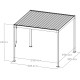Pavillon mit Lamellendach STEEL aus verzinktem Stahl freistehend in Anthrazit 3x3m - X-METAL