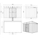 Gartenhaus aus WPC 19,2mm in Holzoptik 7,71m² WINSTON skylight - Woodlife Garden