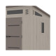 Gartenhaus Sunlife aus HDPE mit Pultdach 6,5m² cremefarben und braun + Fußboden - JOBU