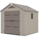 Gartenhaus Sunlife aus HDPE 6,15m² cremefarben und braun + Fußboden - JOBU