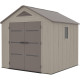 Gartenhaus Sunlife aus HDPE 6,15m² cremefarben und braun + Fußboden - JOBU