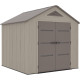 Gartenhaus Sunlife aus HDPE 6,15m² cremefarben und braun + Fußboden - JOBU