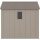 Gartenhaus Sunlife aus HDPE 6,15m² cremefarben und braun + Fußboden - JOBU