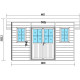 Gartenhaus aus WPC 28mm in Dunkelgrau und Anthrazit 14,90m² PREMIUM mit Pultdach - Woodlife Garden