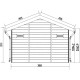 Gartenhaus aus WPC 28mm dunkelgrau und anthrazit 14,75m² PREMIUM - Woodlife Garden