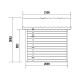 Gartenhaus aus WPC 28mm in Dunkelgrau und Anthrazit 4,77m² PREMIUM mit Satteldach - Woodlife Garden
