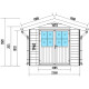 Gartenhaus aus WPC 28mm in Dunkelgrau und Anthrazit 4,77m² PREMIUM mit Satteldach - Woodlife Garden