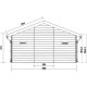 Gartenhaus aus WPC 28mm dunkelgrau und anthrazit 19,22m² PREMIUM - Woodlife Garden