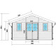 Gartenhaus aus WPC 28mm dunkelgrau und anthrazit 19,22m² PREMIUM - Woodlife Garden