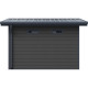 Gartenhaus aus WPC 28mm dunkelgrau und anthrazit 302x302cm PREMIUM mit Pultdach - Woodlife Garden
