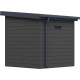 Gartenhaus aus WPC 28mm in Dunkelgrau und Anthrazit 4,41m² PREMIUM mit Pultdach - Woodlife Garden