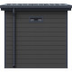 Gartenhaus aus WPC 28mm in Dunkelgrau und Anthrazit 4,41m² PREMIUM mit Pultdach - Woodlife Garden