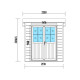 Gartenhaus aus WPC 28mm in Dunkelgrau und Anthrazit 4,41m² PREMIUM mit Pultdach - Woodlife Garden