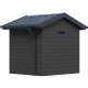 Gartenhaus aus WPC 28mm in Dunkelgrau und Anthrazit 4,77m² PREMIUM mit Satteldach - Woodlife Garden