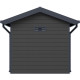 Gartenhaus aus WPC 28mm in Dunkelgrau und Anthrazit 4,77m² PREMIUM mit Satteldach - Woodlife Garden