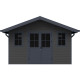 Gartenhaus aus WPC 28mm dunkelgrau und anthrazit 10,71m² PREMIUM - Woodlife Garden