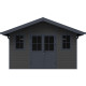Gartenhaus aus WPC 28mm dunkelgrau und anthrazit 14,75m² PREMIUM - Woodlife Garden