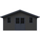 Gartenhaus aus WPC 28mm dunkelgrau und anthrazit 19,22m² PREMIUM - Woodlife Garden