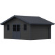 Gartenhaus aus WPC 28mm dunkelgrau und anthrazit 19,22m² PREMIUM - Woodlife Garden