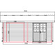 Gartenhaus + Terrasse aus WPC 28mm in Dunkelgrau und Anthrazit 15m² PREMIUM - Woodlife Garden