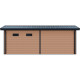 Gartenhaus mit Terrasse und Pultdach aus 28mm WPC in Holzoptik 16,8m² PREMIUM - Woodlife Garden