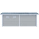 Gartenhaus mit Terrasse und Pultdach aus 28mm WPC in Hellgrau 16,8m² PREMIUM - Woodlife Garden