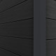 Gartenhaus aus WPC 28mm dunkelgrau und anthrazit 302x302cm PREMIUM mit Pultdach - Woodlife Garden