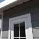 Gartenhaus mit Terrasse und Pultdach aus 28mm WPC in Hellgrau 16,8m² PREMIUM - Woodlife Garden