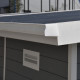 Gartenhaus mit Terrasse und Pultdach aus 28mm WPC in Hellgrau 16,8m² PREMIUM - Woodlife Garden