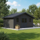Gartenhaus aus WPC 28mm dunkelgrau und anthrazit 19,22m² PREMIUM - Woodlife Garden