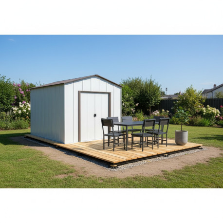 Fundament-Set aus druckimprägniertem Holz 16m² zum Aufstellen eines Gartenhauses - Gardy Shelter