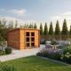 Gartenhaus mit Pultdach 9m² PENTY BIS - 40mm Holzbohlen vorbehandelt - Gardy Shelter