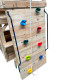 Spielplatz aus thermobehandeltem Holz BISON mit 2 Schaukeln, 1 Trapez und 1 Rutsche - Abracadaprout