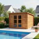 Gartenhaus mit Pultdach 9m² PENTY BIS - 40mm Holzbohlen vorbehandelt - Gardy Shelter