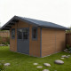 Gartenhaus aus WPC 28mm, Holzoptik braun, 384x384cm PREMIUM - Woodlife Garden