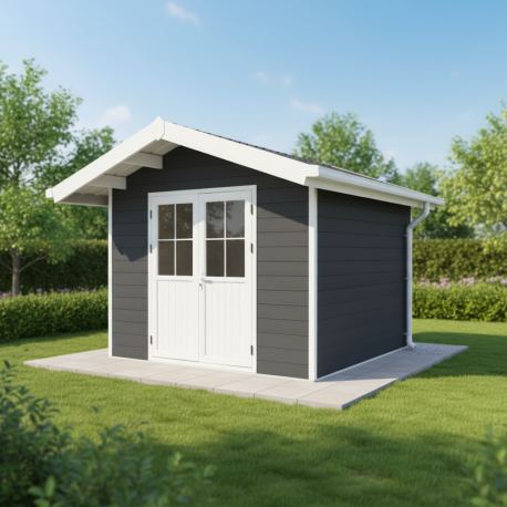 Gartenhaus aus WPC 28 mm, anthrazit, 279x279cm PREMIUM - Woodlife Garden