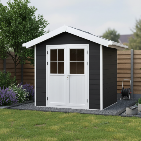 Gartenhaus aus WPC 28 mm, anthrazit, 234x204cm PREMIUM - Woodlife Garden