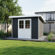 Gartenhaus aus WPC 28 mm, anthrazit, 213x207cm PREMIUM Pultdach - Woodlife Garden