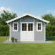 Gartenhaus aus WPC 28mm, hellgrau, 384x279cm PREMIUM - Woodlife Garden