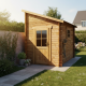 Gartenhaus 200x298cm PLUS aus Massivholz 28mm vorbehandelt in Braun Gardy Shelter