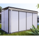 Regenrinnenset für isoliertes modulares Gartenhaus 5x3m oder 6x3m, weiß – Everbox