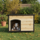 Hundehütte aus thermobehandeltem FSC-Holz 104x66x70cm für mittelgroße Hunde - Shelty Pet