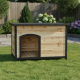 Hundehütte aus thermobehandeltem FSC-Holz 104x66x70cm für mittelgroße Hunde - Shelty Pet