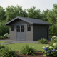Gartenhaus aus WPC 28mm dunkelgrau und anthrazit 14,75m² PREMIUM - Woodlife Garden