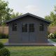 Gartenhaus aus WPC 28mm dunkelgrau und anthrazit 10,71m² PREMIUM - Woodlife Garden