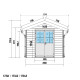 Gartenhaus aus WPC 28mm, hellgrau, 279x279cm PREMIUM - Woodlife Garden
