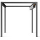 Pavillon mit motorisiertem, einziehbarem Tuch aus Aluminium in Graphitschwarz, freistehend 3x3m - X-METAL