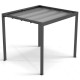 Pavillon mit motorisiertem, einziehbarem Tuch aus Aluminium in Graphitschwarz, freistehend 3x3m - X-METAL